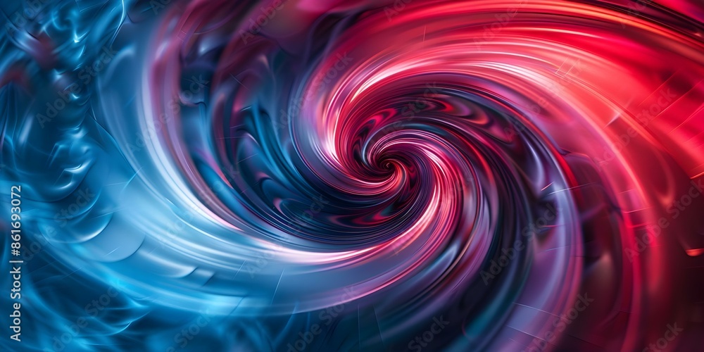 Poster captivating abstract background dynamic red and blue spiral in constant rotation. concept abstract b