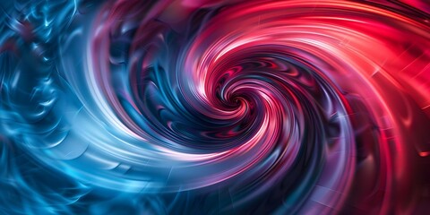 Captivating Abstract Background Dynamic Red and Blue Spiral in Constant Rotation. Concept Abstract Background, Dynamic Colors, Red and Blue, Spiraling Motion, Constant Rotation