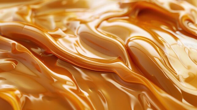 smooth caramel texture background sweet melted sugar or toffee abstract food photography