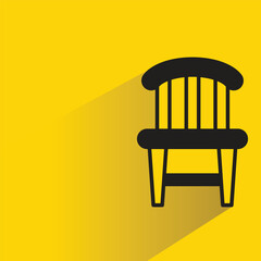 chair icon with shadow on yellow background