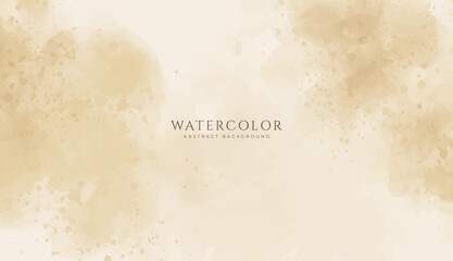 Abstract horizontal watercolor background. Neutral light colored empty space background illustration