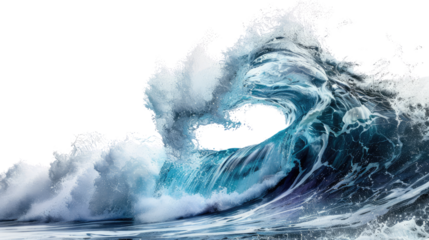 Sea wave, transparent background PNG