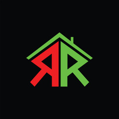 RR Letter Logo Design Icon Vector 