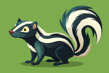 zodiac sign pisces, skunk  icon vector illustration, skunk silhouette of a skunk isolated on a white background, eps, png, svg,  skunk vector