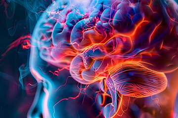 Fototapeta premium Analysis of hypothalamus and limbic systems role in emotions and behaviors. Concept Neurobiology, Emotional Regulation, Hypothalamus, Limbic System, Behavior Analysis