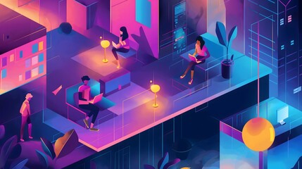 Obraz premium 21. Design an AI-powered collaborative project platform for students, facilitating teamwork, brainstorming, and project management skills development.