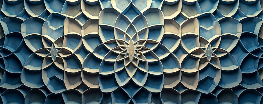 A geometric tessellation pattern, its repeating shapes and patterns creating a sense of order and harmony.