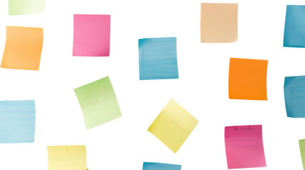 Sticky notes, transparent background PNG