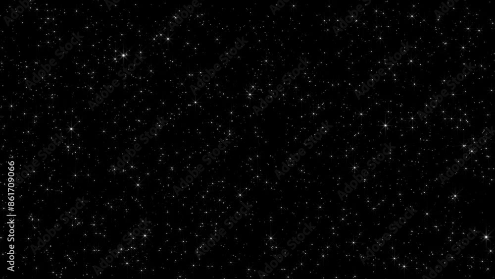 Poster abstract bokeh shiny glitter blinking stars sparkling dust twinkling stars particles flow in backgro
