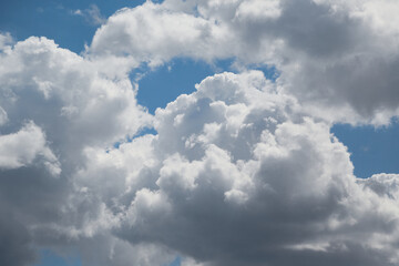 Large white clouds in the sky