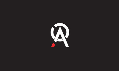 OA, AO, O, A Abstract Letters Logo Monogram