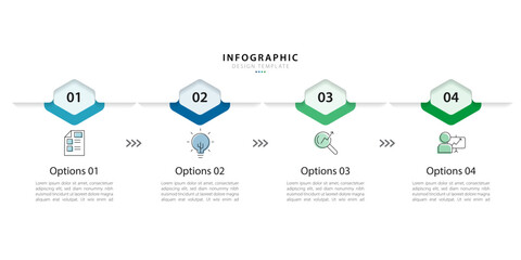 Timeline infographic template. 4 Step timeline journey, calendar Flat simple infographics design template. presentation graph. Business concept with 4 options, vector illustration.