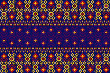 Geometric shapes and pixel design vector seamless pattern.