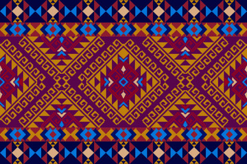 Geometric shapes and pixel design vector seamless pattern.