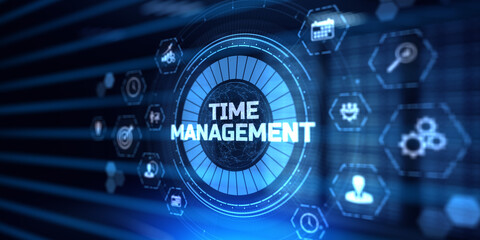 Time management planning productivity business and career development concept.