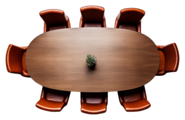 PNG Oval round table chair furniture arrangement.