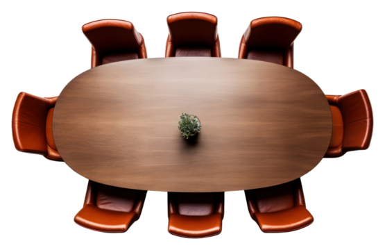 PNG Oval round table chair furniture arrangement.