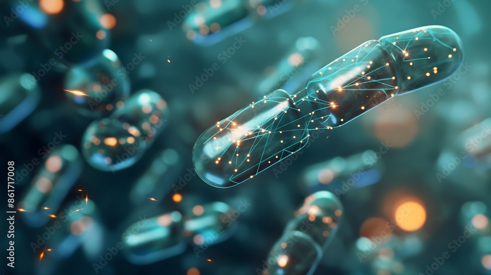 Poster 3. generate a scenario of ai-assisted drug discovery, with algorithms predicting molecular structure