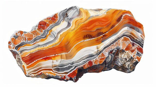 vintagestyle illustration of jasper gemstone isolated on white background detailed mineral drawing