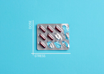 Stress level, antidepressant use and dose adjustment.