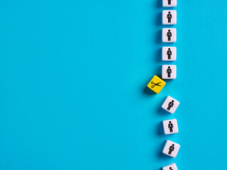 Company downsizing, staff reduction and layoffs.