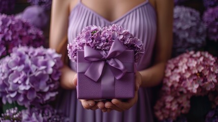 Naklejka premium purple gift