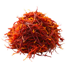 Naklejka premium Close-Up of Saffron Strands on Dark Background