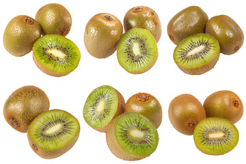 Fototapeta premium Kiwi, fruit realistic Illustration. Realistic PNG file. Mockup template for artwork graphic design
