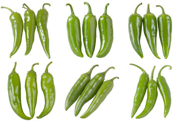 Realistic photo illustration of Green Pepper, isolated on transparent background