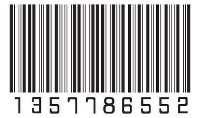  Barcode icon. Barcode icon vector with numbers. Simple fake bar code. Vector illustration  isolated on white background.EPS 10