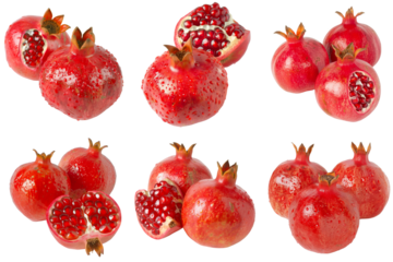 Pomegranate, fruit realistic Illustration. Realistic PNG file. Mockup template for artwork graphic design