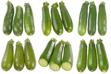 Realistic photo illustration of Zucchini, isolated on transparent background
