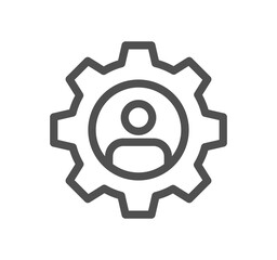 Gear related icon outline and linear vector.	