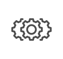Gear related icon outline and linear vector.	