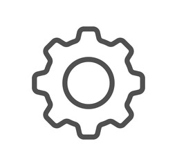 Gear related icon outline and linear vector.	