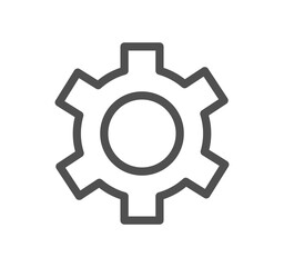 Gear related icon outline and linear vector.	