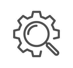 Gear related icon outline and linear vector.	