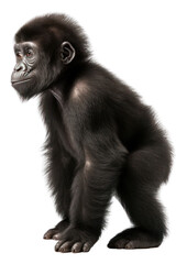 Fototapeta premium PNG Gorilla gorilla wildlife mammal.