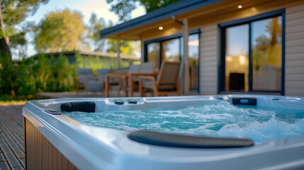 Summer Bliss: Mobile Home with Outdoor Jacuzzi in France
