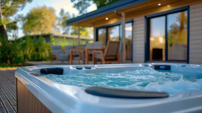 Summer Bliss: Mobile Home with Outdoor Jacuzzi in France
