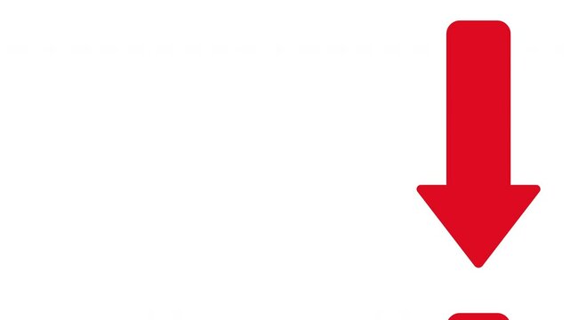 Red arrow continuous going down video