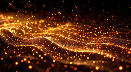 golden christmas lights