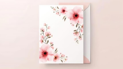 Wedding invitation suite with flowers, wedding, elegant and cohesive design