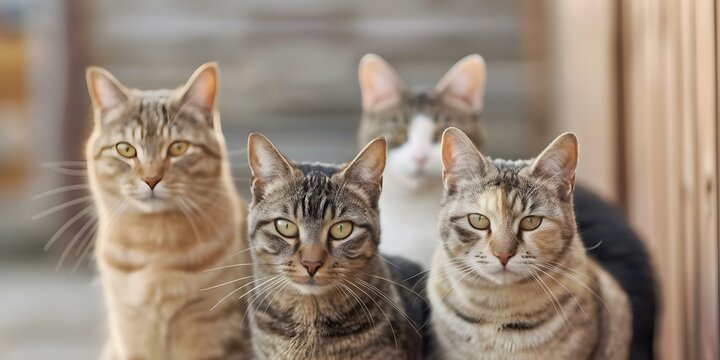 The Feline Secret Society Solving Mysteries and Unmasking the Laser Pointer. Concept CatDetectives, MysterySolvers, SecretSociety, LaserPointerMystery, FelineInvestigation