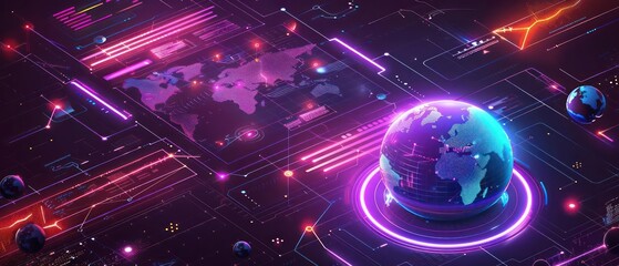 Futuristic digital climate regulations tool with animated compliance metrics and vibrant, realtime enforcement updates