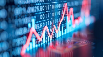 Digital credit report showing bankruptcy, futuristic financial evaluation