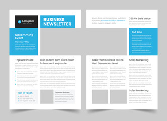 Business Newsletter Design, A4 Newsletter template, Annual Report Design