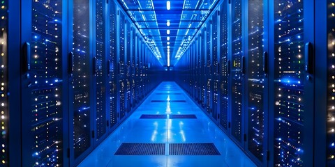 Transition of Data from On-Premises Servers to Cloud Storage An Illustration. Concept Data Migration, Cloud Storage, On-Premises Servers, Illustration, Transition Process