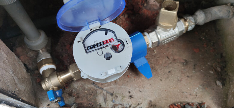 water metering instalation for house consuming
