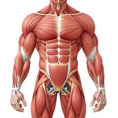 Rehabilitative Power, Illustrate medicines role in powering muscle growth during rehabilitation programs. 2D Clipart, high detailed